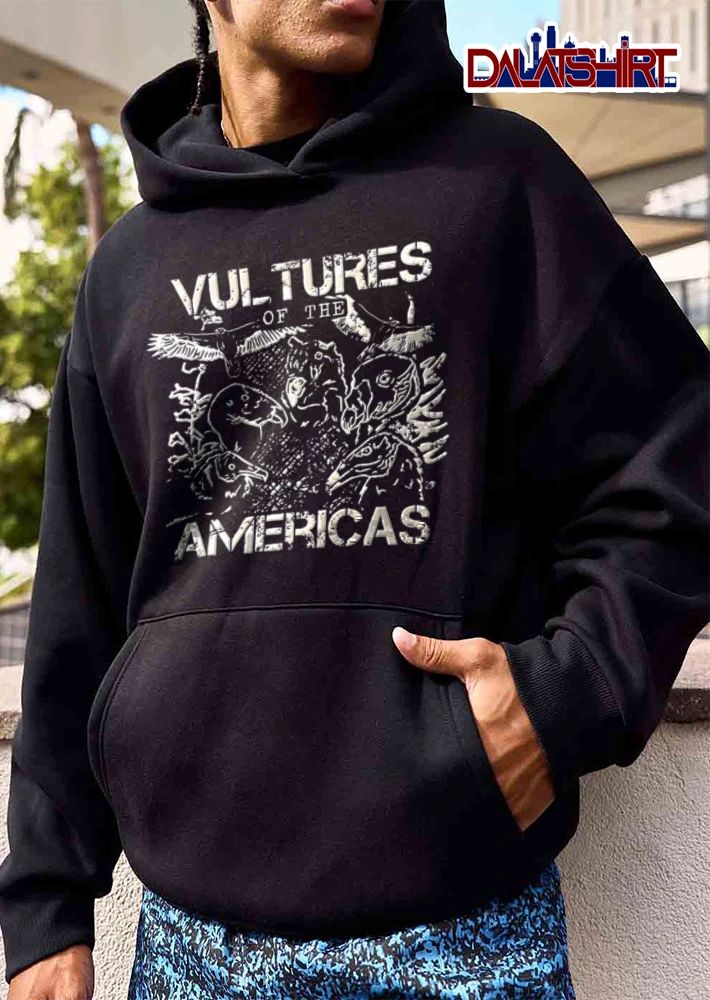 Vultures Of The Americas Distressed Birds Heads Flying Line Art Sketch shirt