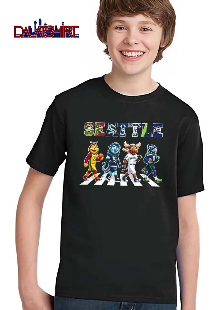 SEATTLE Sasquatch basketball Kraken hockey Mariner baseball Seahawk football shirt
