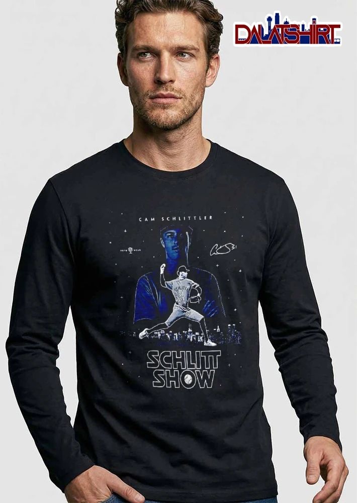 Roto Wear Schlitt Show Cam Schlittler Pitcher Motion Player Portrait City Skyline Stars shirt