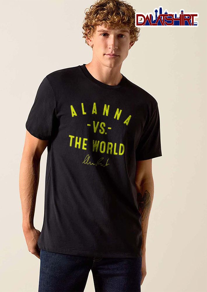 WNBA Alanna Vs The World Lime Green Lettering Cursive Signature shirt