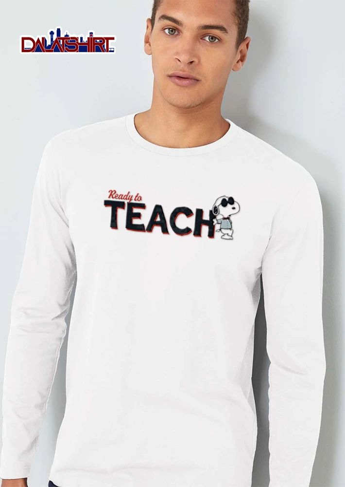 Peanuts Ready To Teach Cartoon Dog Wearing Sunglasses Bowtie shirt