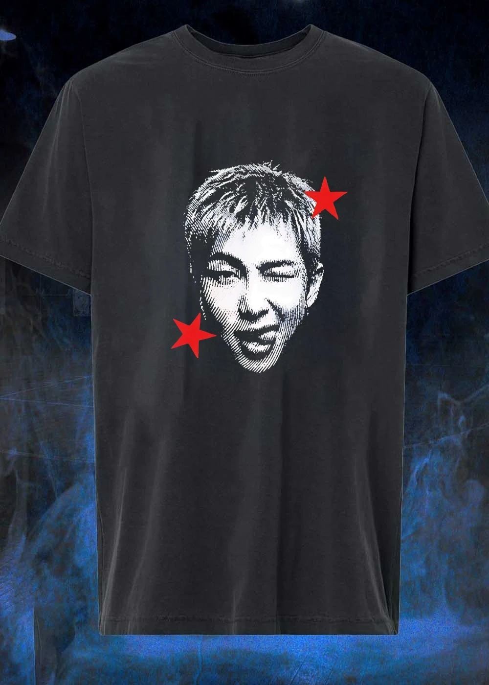 RM Winking Tongue Out Red Star BTS T-Shirt