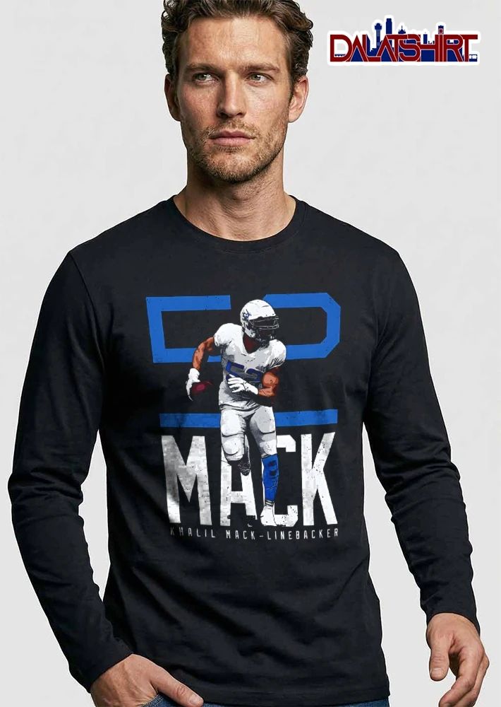 52 Mack Khalil Linebacker Football Player Running Ball Cutout shirt