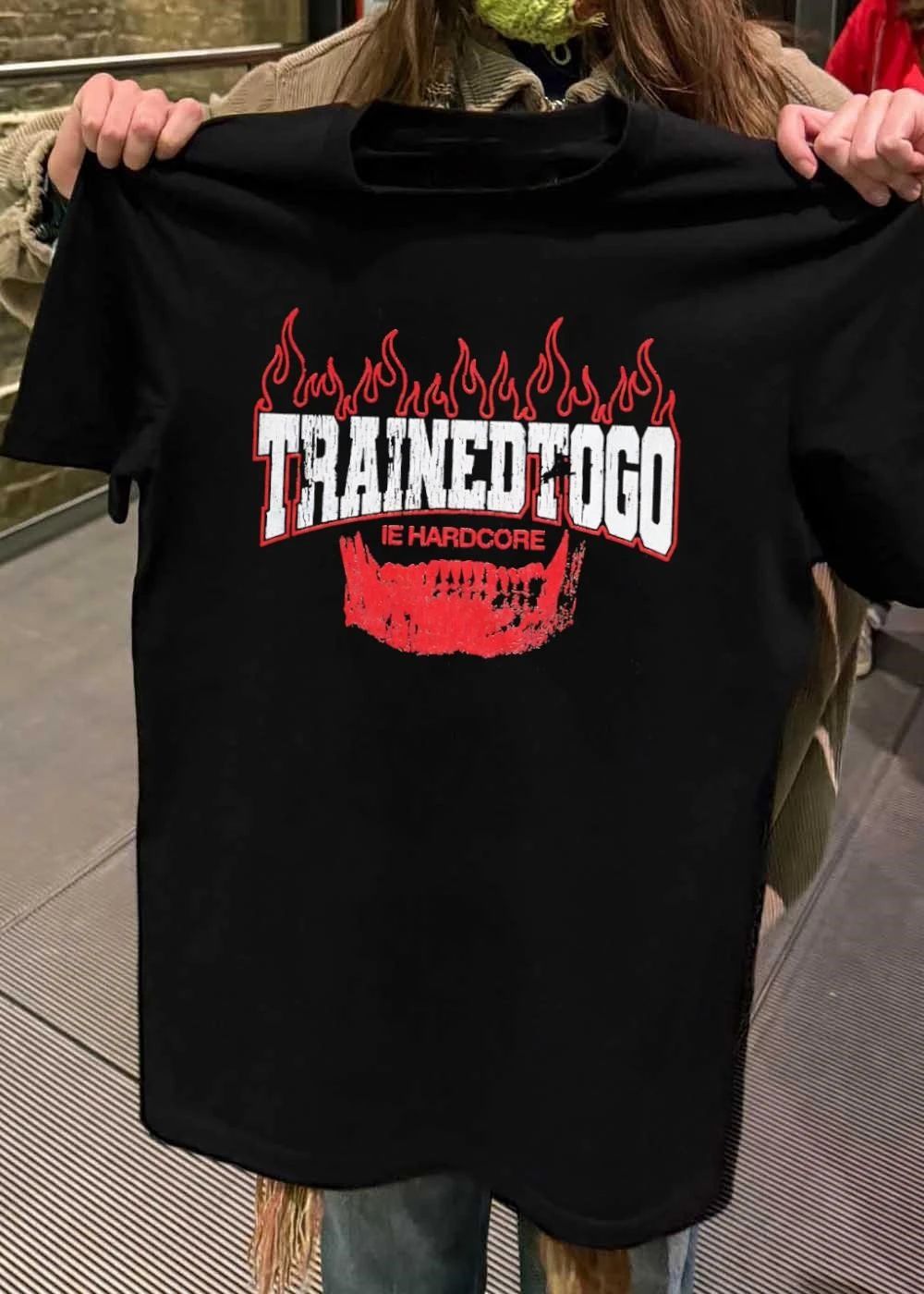 Ie Hardcore TrainedToGo Flaming Text Performance shirt