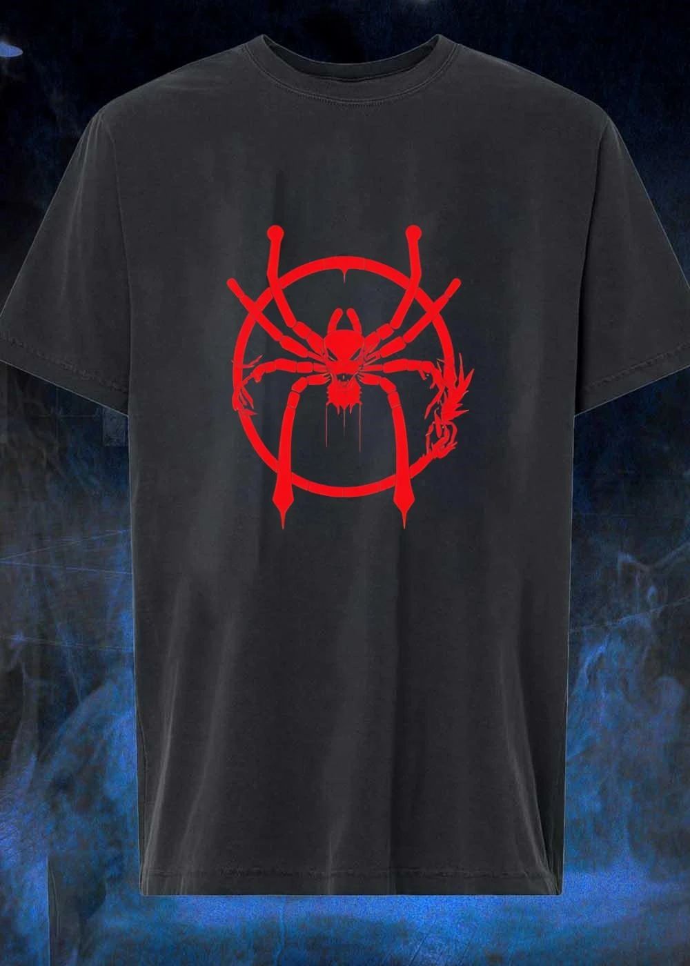 Red Spider Demon Logo Gothic Art Apparel T-Shirt