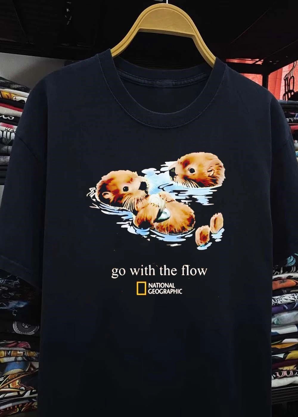 National Geographic Two Otters Go with the Flow T-Shirt