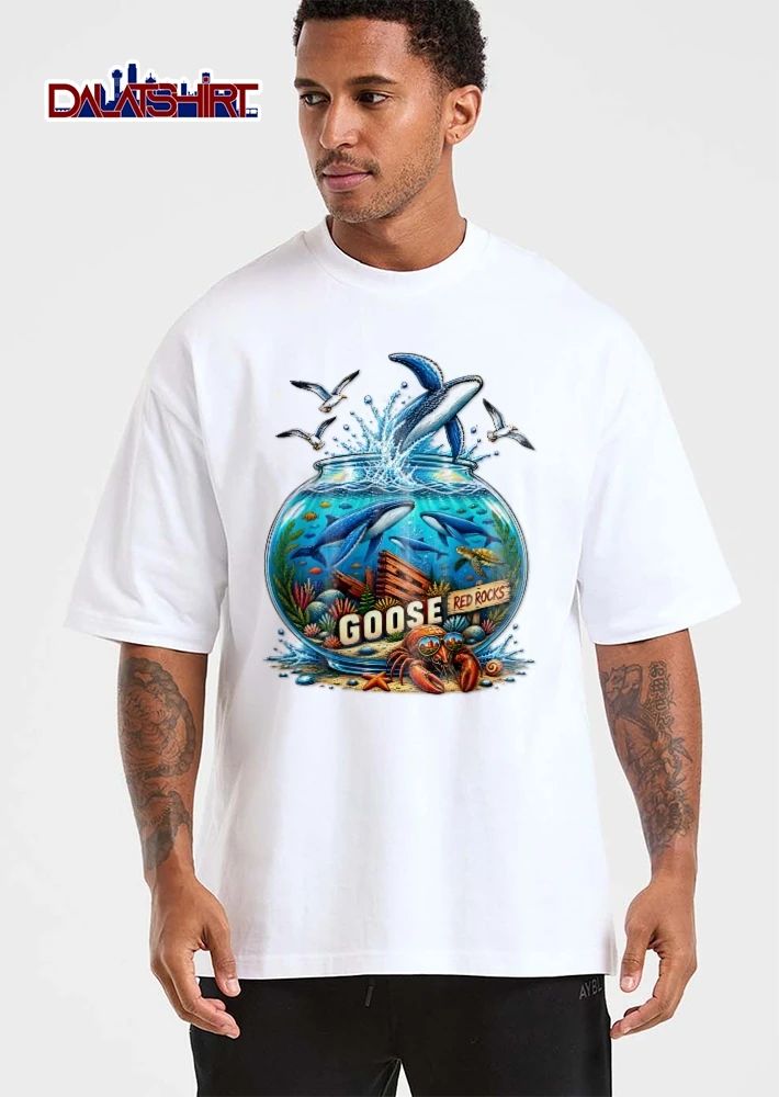 Goose Red Rocks Leaping Humpback Whale Fishbowl Sea Turtle Crab Sunglasses shirt