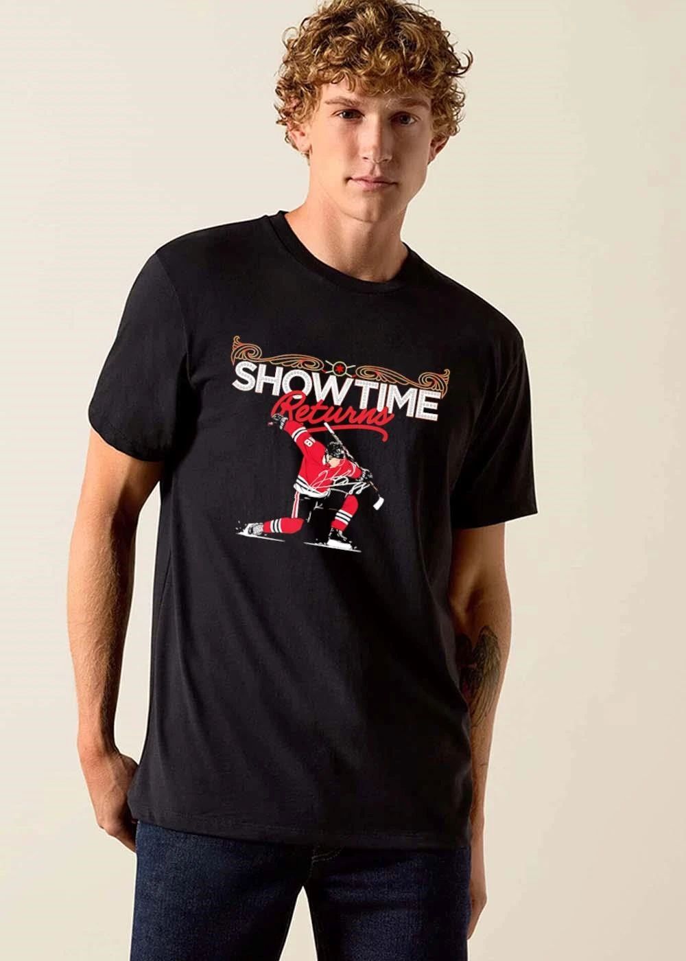 Chicago Blackhawks NHL Showtime Returns Patrick Kane Hockey Player Kneeling Celebration shirt