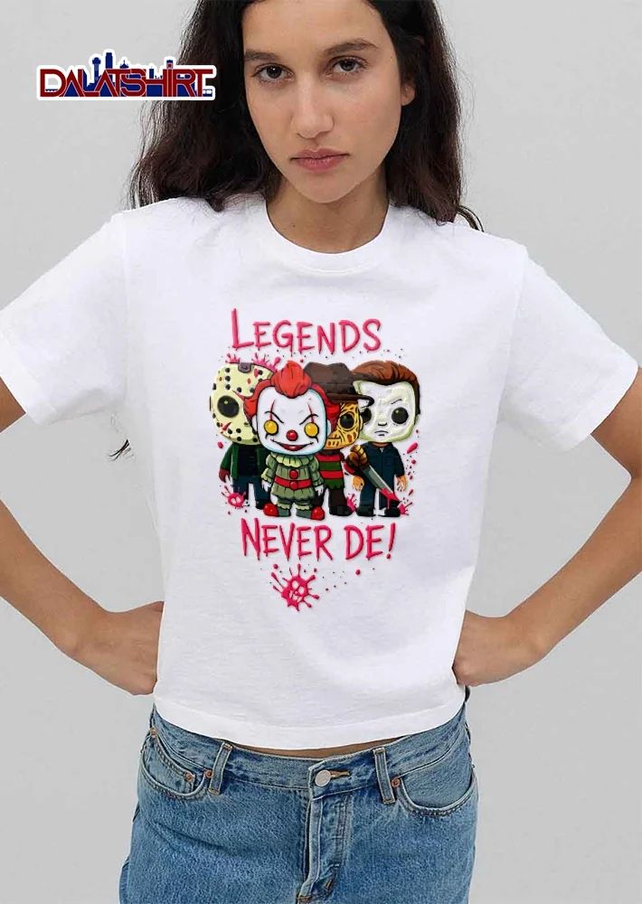 Legends Never Die Cartoon Chibi Horror Movie Villains Splatter shirt
