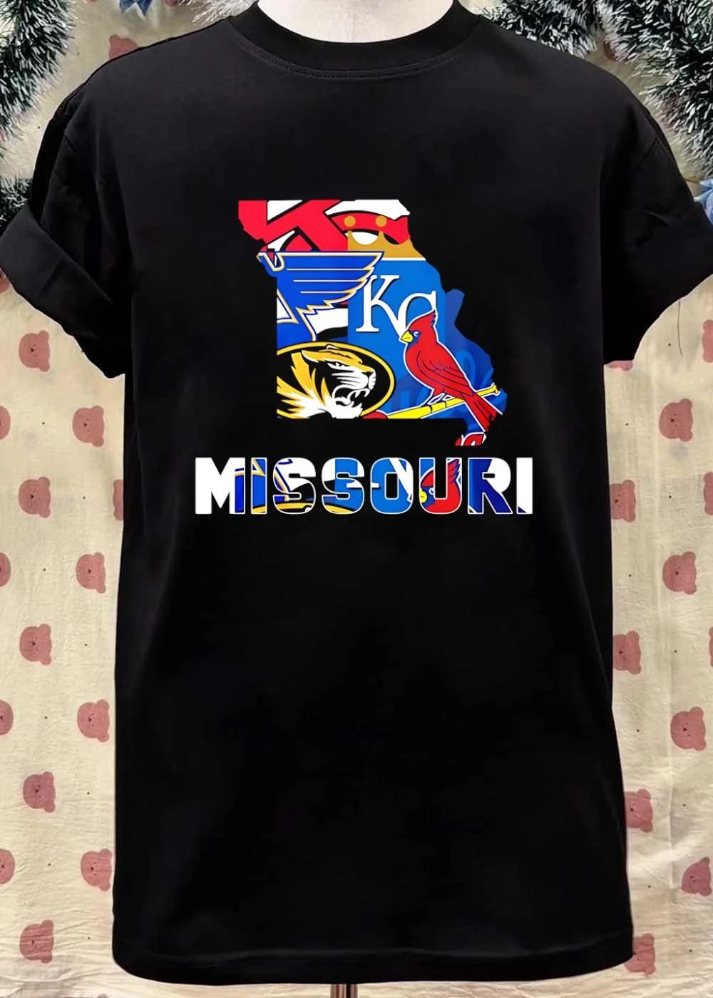 Missouri KC Royals Cardinals Blues Tigers State Pride Fan Apparel T-Shirt