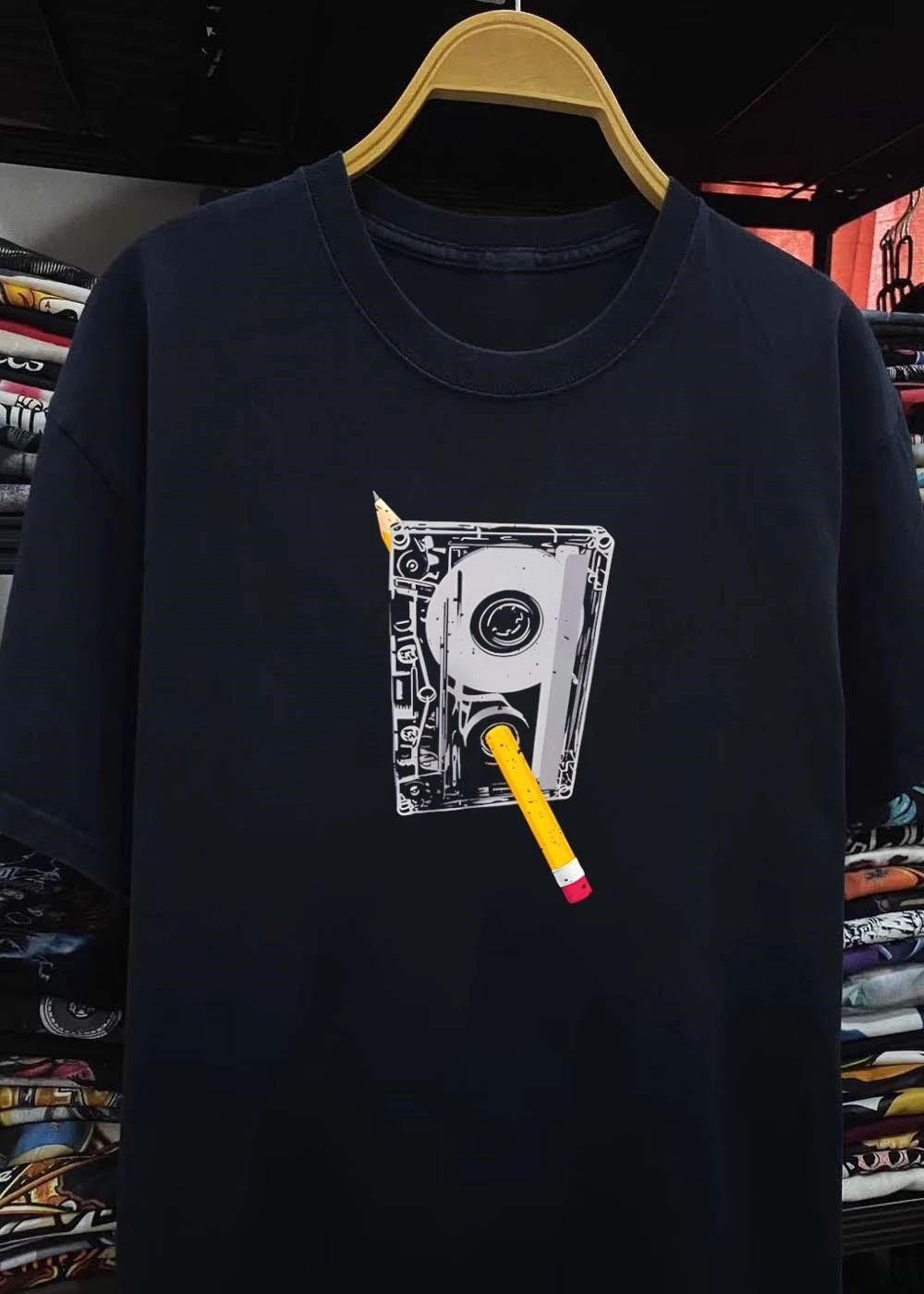 Rewind the Past Cassette Tape Graphic shirt