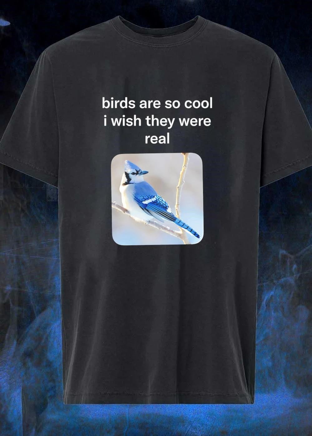 Birds Are So Cool I Wish They Were Real Blue Jay T-Shirt