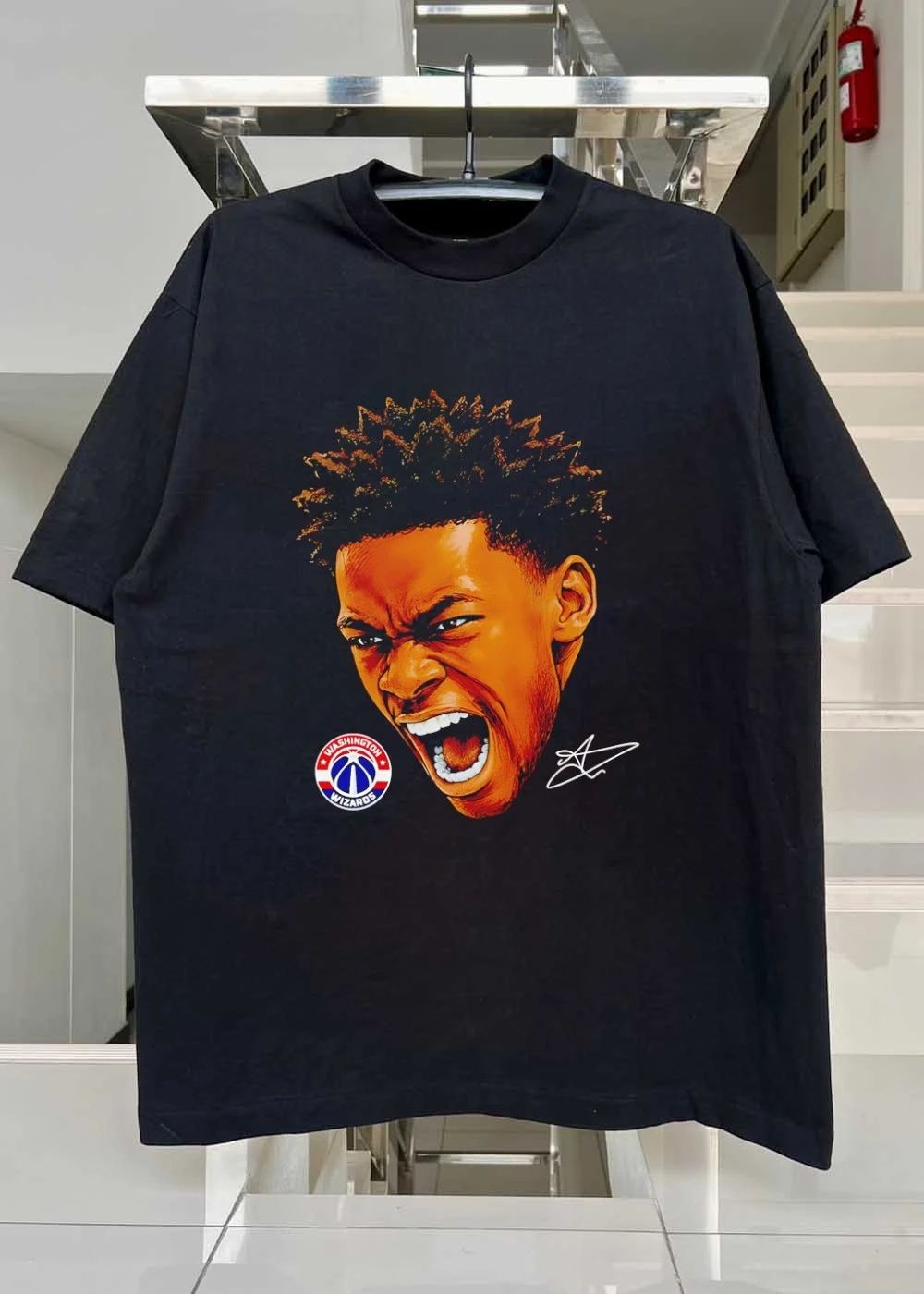 Washington Wizards Basketball Player Screaming Illustration shirt
