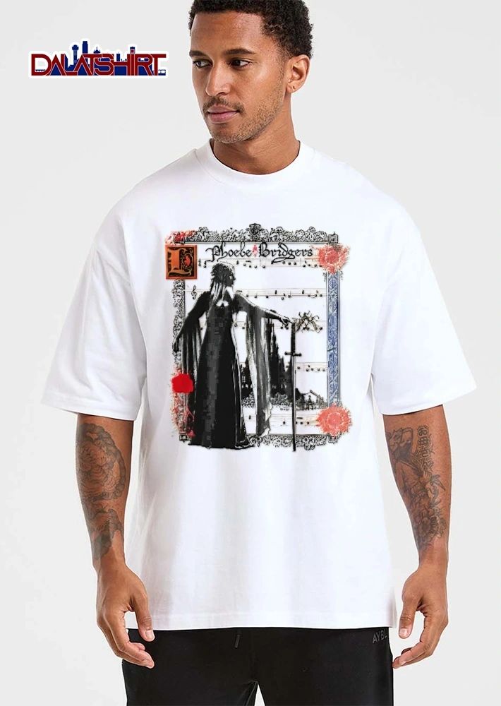 Phoebe Bridgers Medieval Lady Sword Castle Sheet Music Border shirt