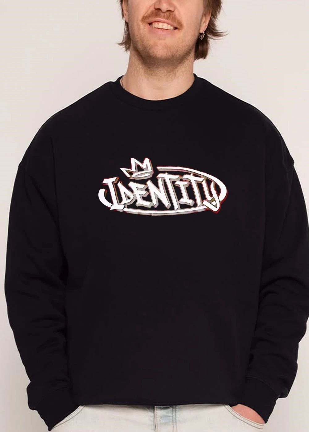 Identity White Graffiti Tag Crown Oval Frame Urban Streetwear Lettering shirt