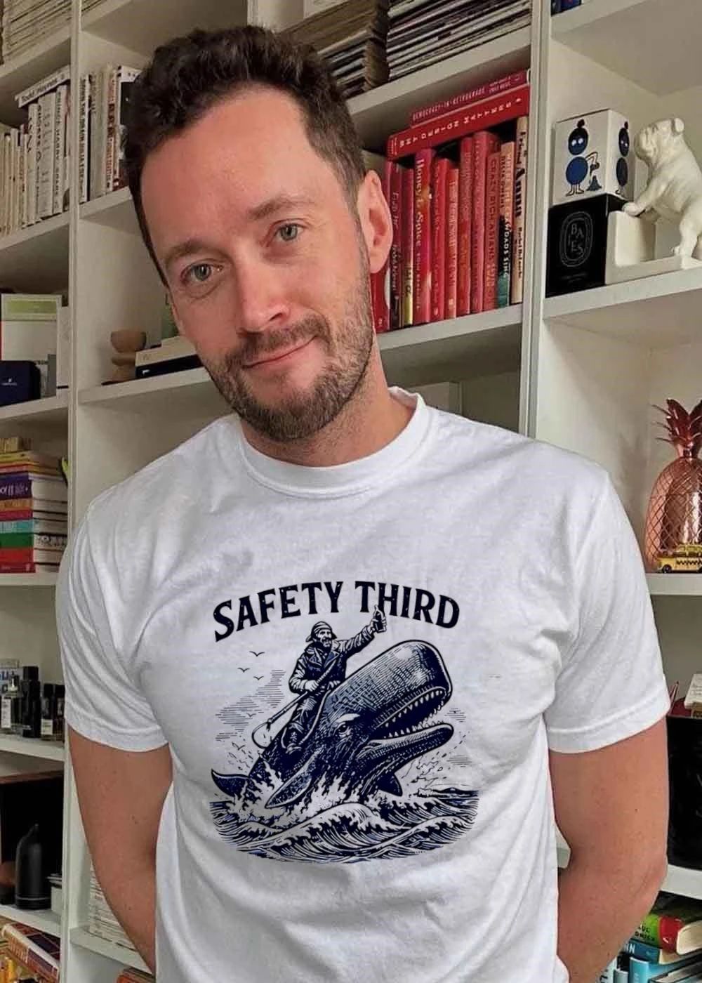Safety Third’ Sailor Riding a Whale shirt