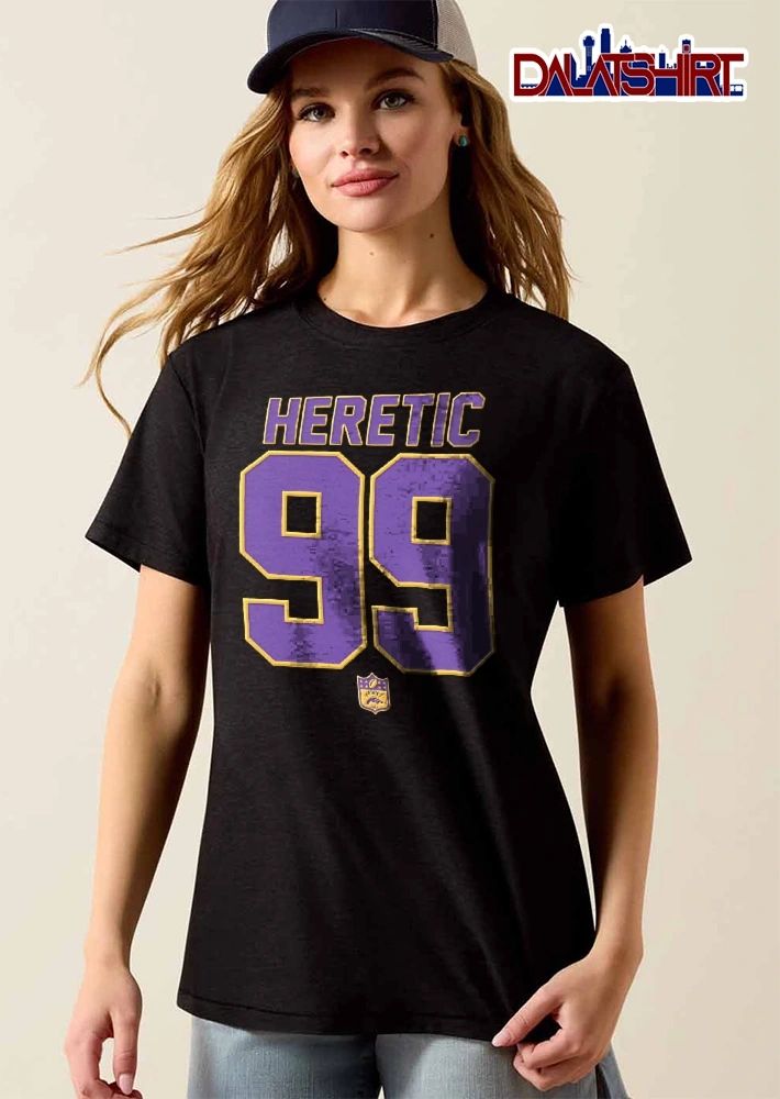 Ferret Music Heretic 99 Purple Yellow Jersey Back Number shirt
