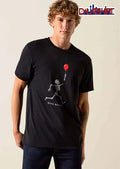 Never Better Skeleton Running Reaching Floating Red Balloon shirt