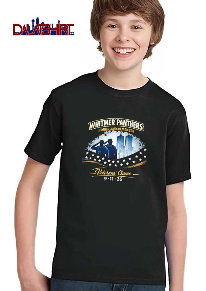 Whitmer Panthers Honor And Remember Veterans Game 9 11 26 Soldiers Saluting Twin Towers Stars shirt