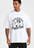 Why Take The High Road When You Can Psycho Path Retro Woman Holding Cocktail Glass Line Art shirt