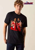 Houston Rockets 0 and 13 Russell Westbrook and James Harden cigarette beer middle finger shirt