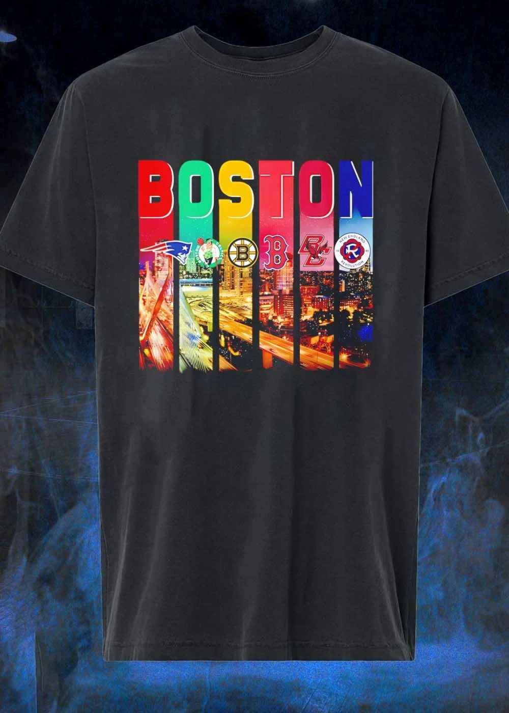 Boston Sports Apparel Patriots Celtics Bruins Red Sox BC Revolution Team T-Shirt