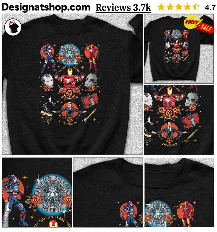 Iron Man armor suit and Tony Stark Proof that Tony Stark has a Heart shirt