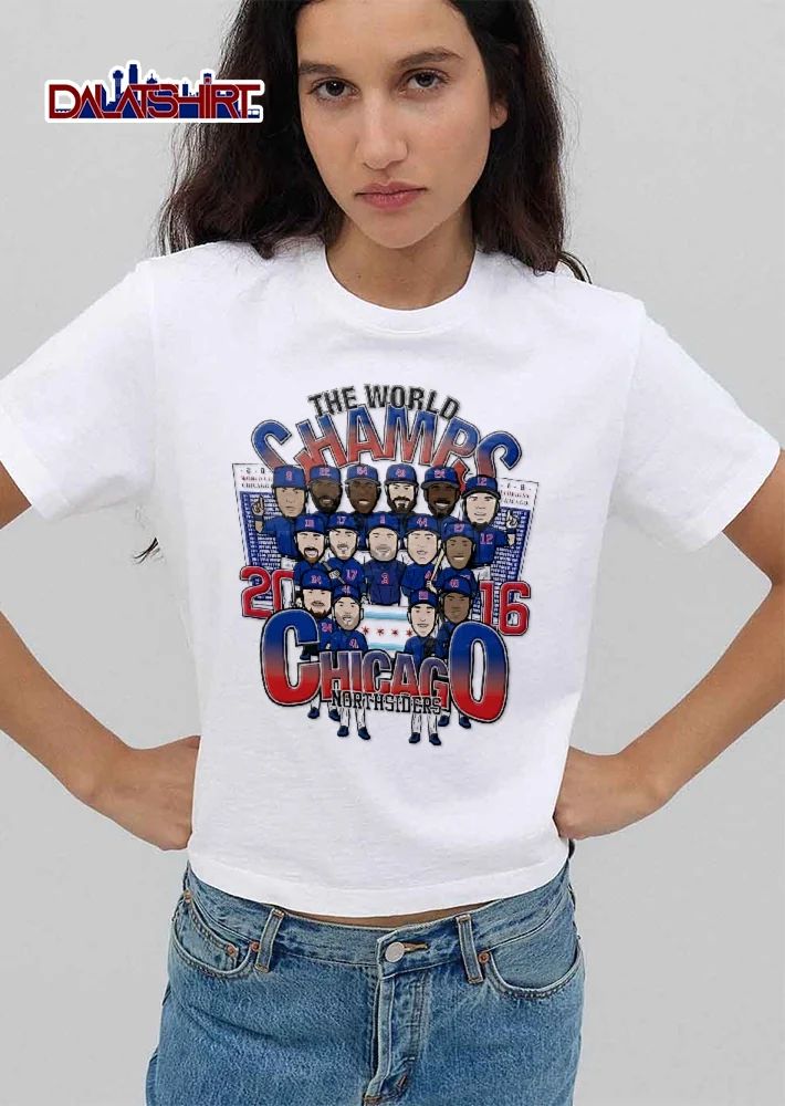 Chicago Cubs MLB The World Champs Northsiders 2016 Cartoon Caricature Roster shirt