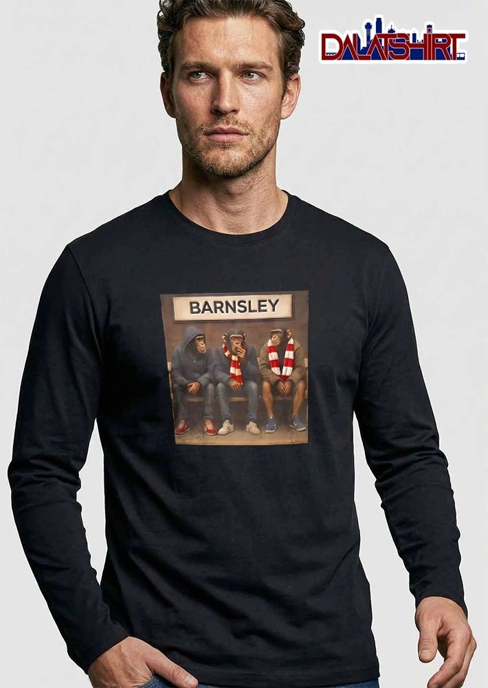 Barnsley Three Chimpanzees Sitting Bench Train Station Scarves Sneakers shirt