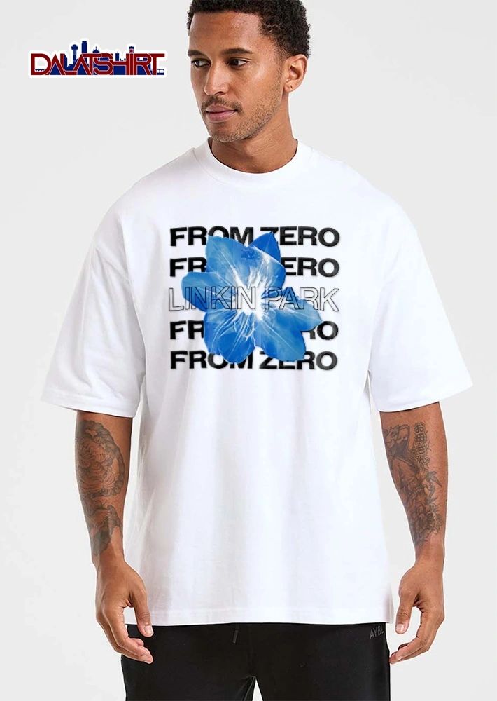 Linkin Park From Zero Bright Blue Flower Petals shirt