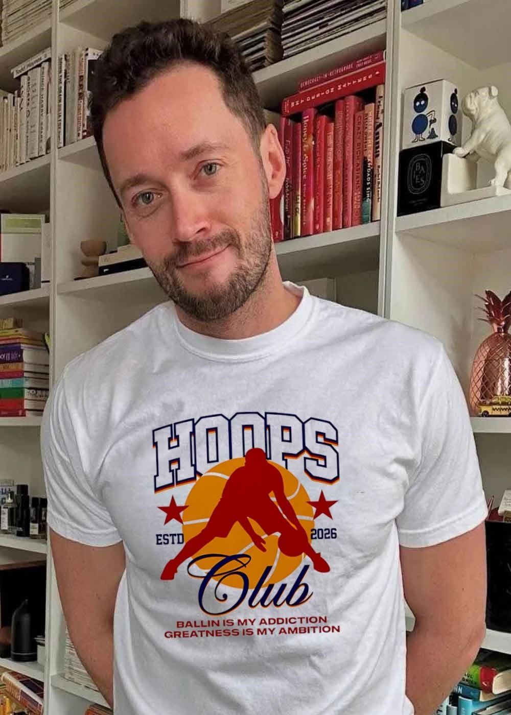 Ballin Is My Addiction Greatness Is My Ambition Hoops Club ESTD 2026 T-Shirt