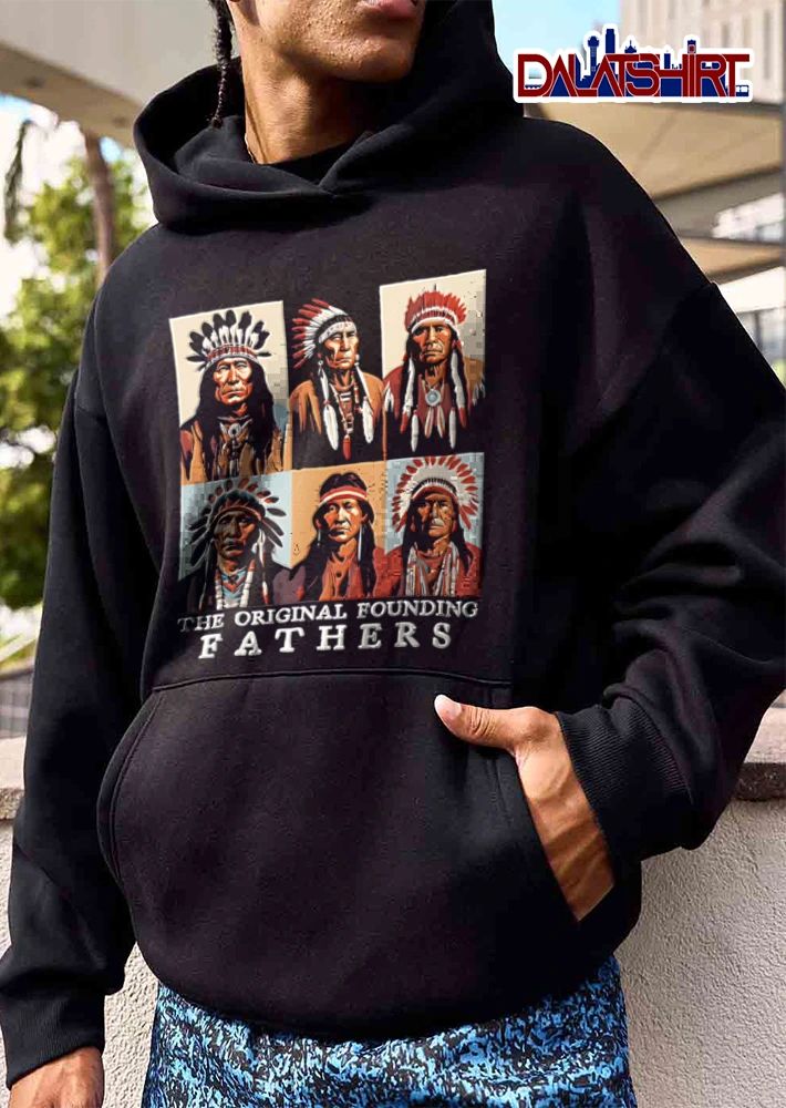 The Original Founding Fathers Six Native American Chiefs Portraits Grid shirt