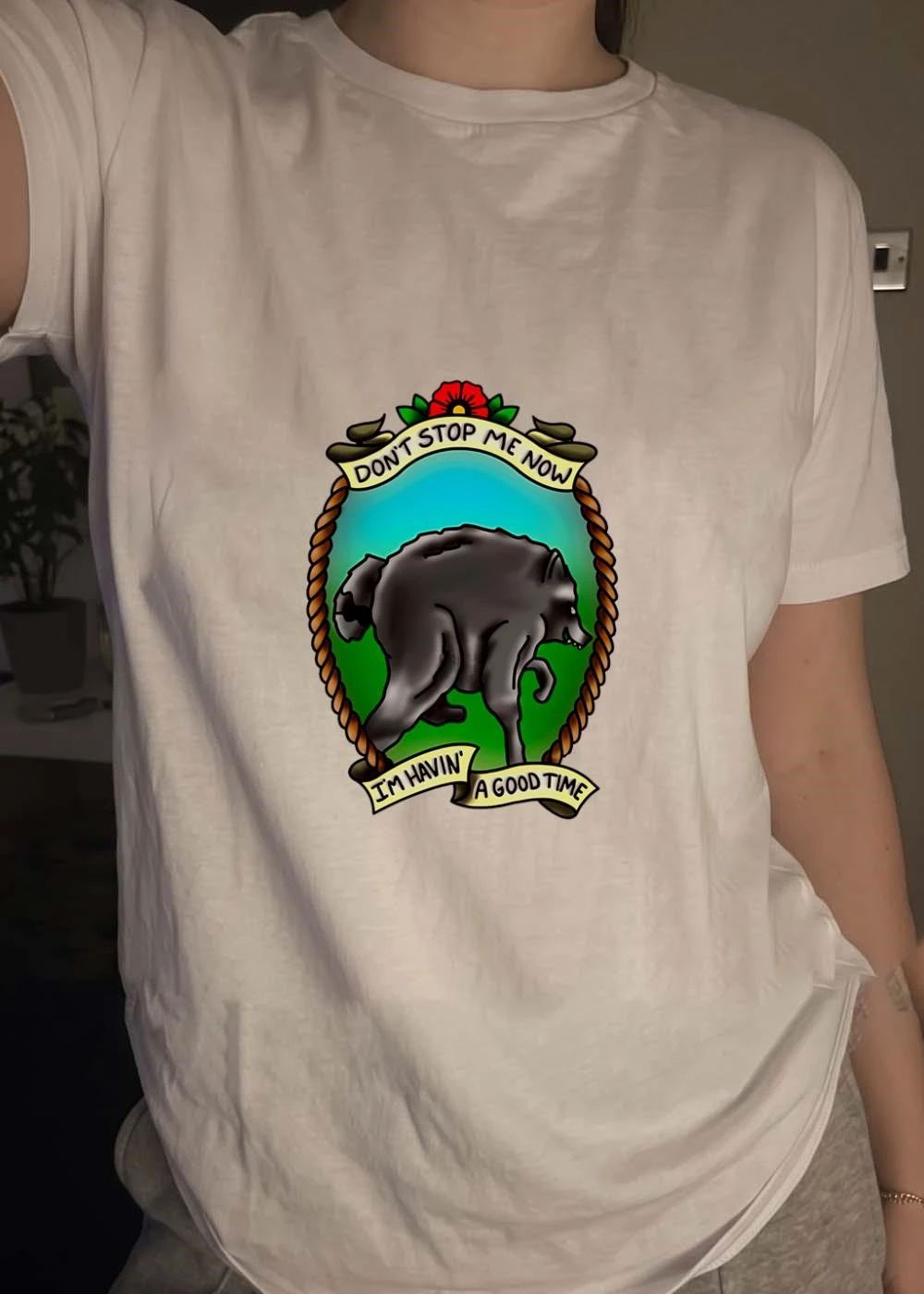 Dancing Wolf Don’t Stop Me Now I’m Havin’ A Good Time Shirt