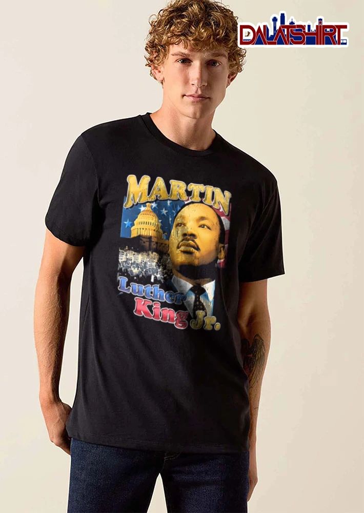 Martin Luther King Jr Portrait US Capitol Civil Rights March American Flag Bootleg shirt