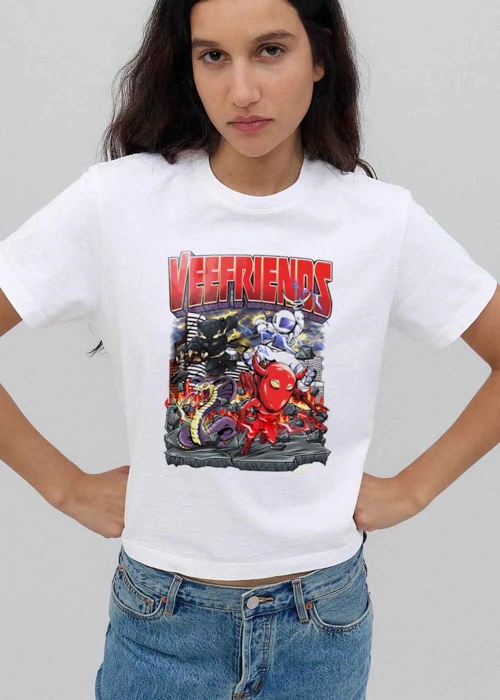 Veefriends Cartoon Panther Astronaut Purple Cobra Red Devil City shirt
