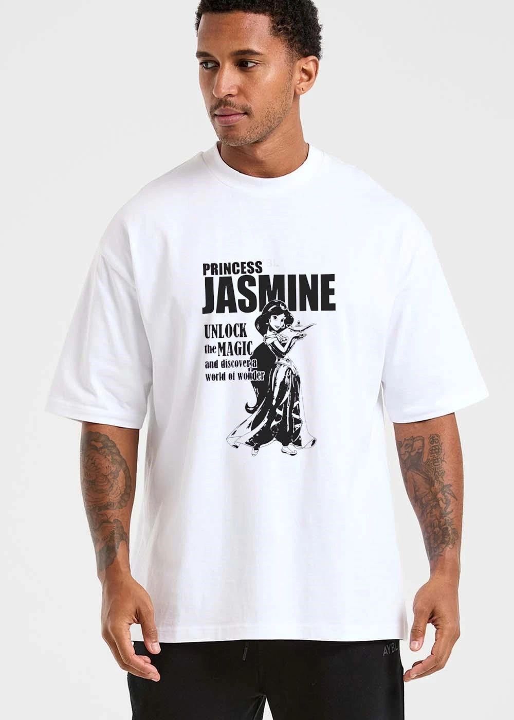 Unlock The Magic And Discover A World Of Wonder Princess Jasmine Holding Lamp Black White Line Art shirt