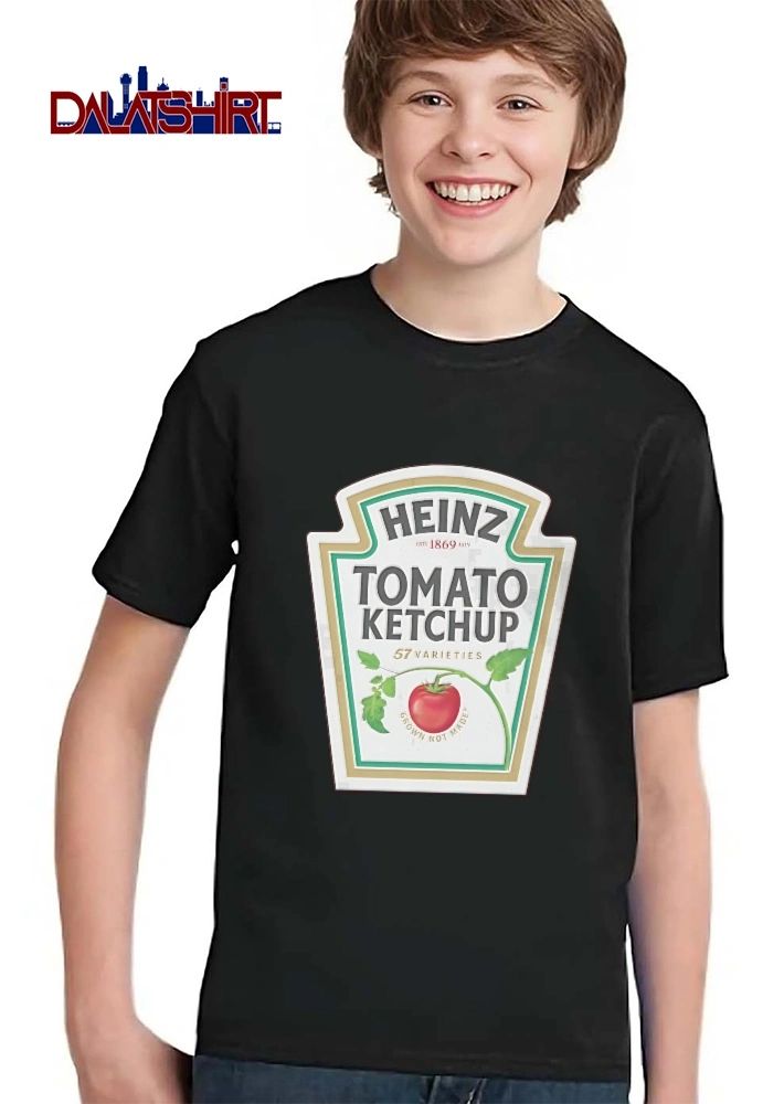 Heinz Tomato Ketchup 57 Varieties Grown Not Made Est 1869 Vine Crest Label shirt