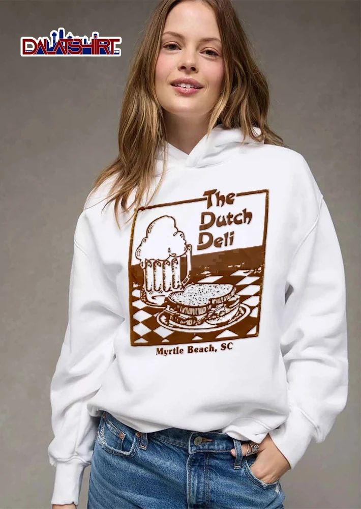 Dutch Deli Myrtle Beach SC Vintage Beer Mug Sandwich Checkered Pattern shirt
