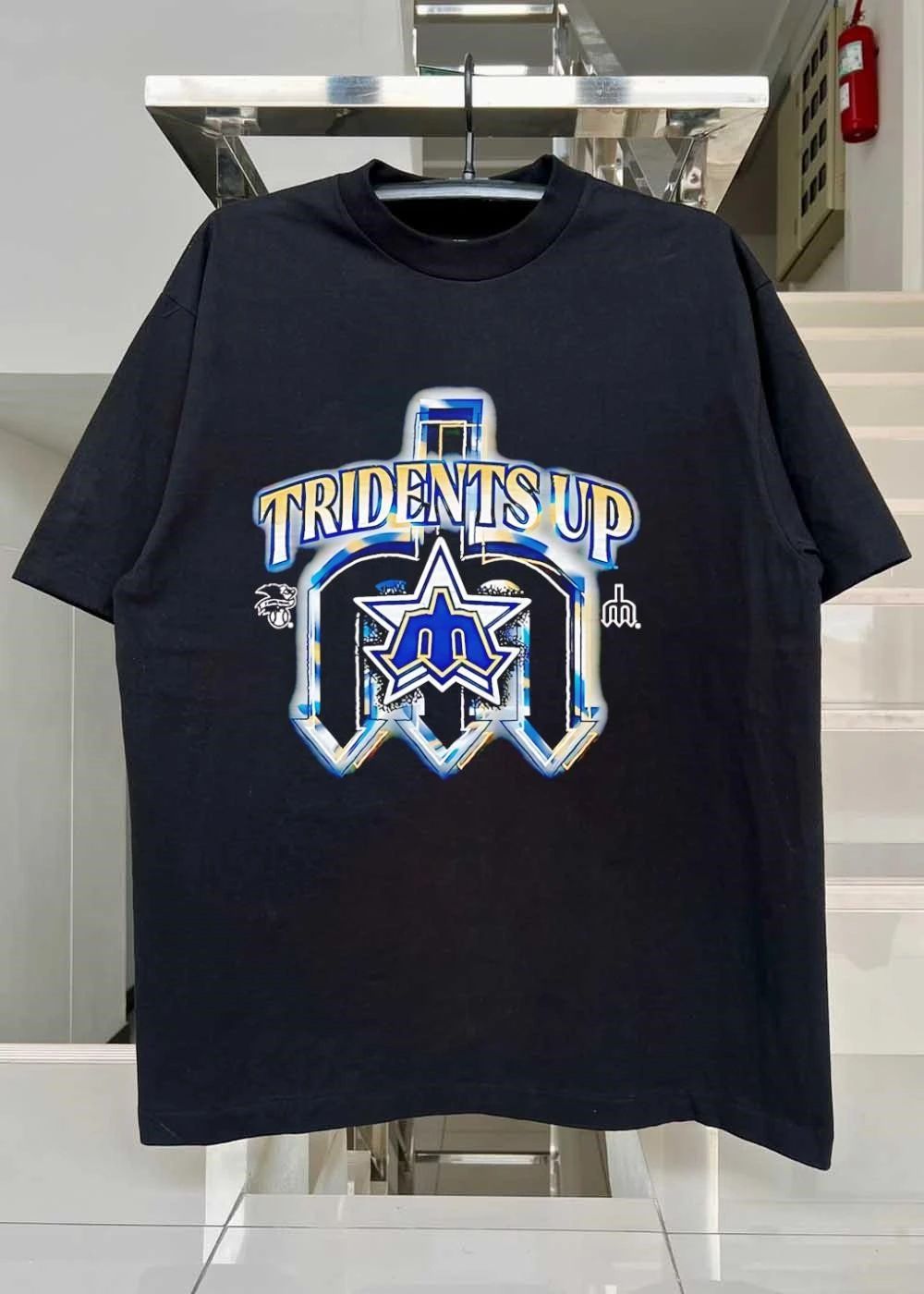 Seattle Mariners MLB Tridents Up 3d Metallic Compass Star Logo shirt