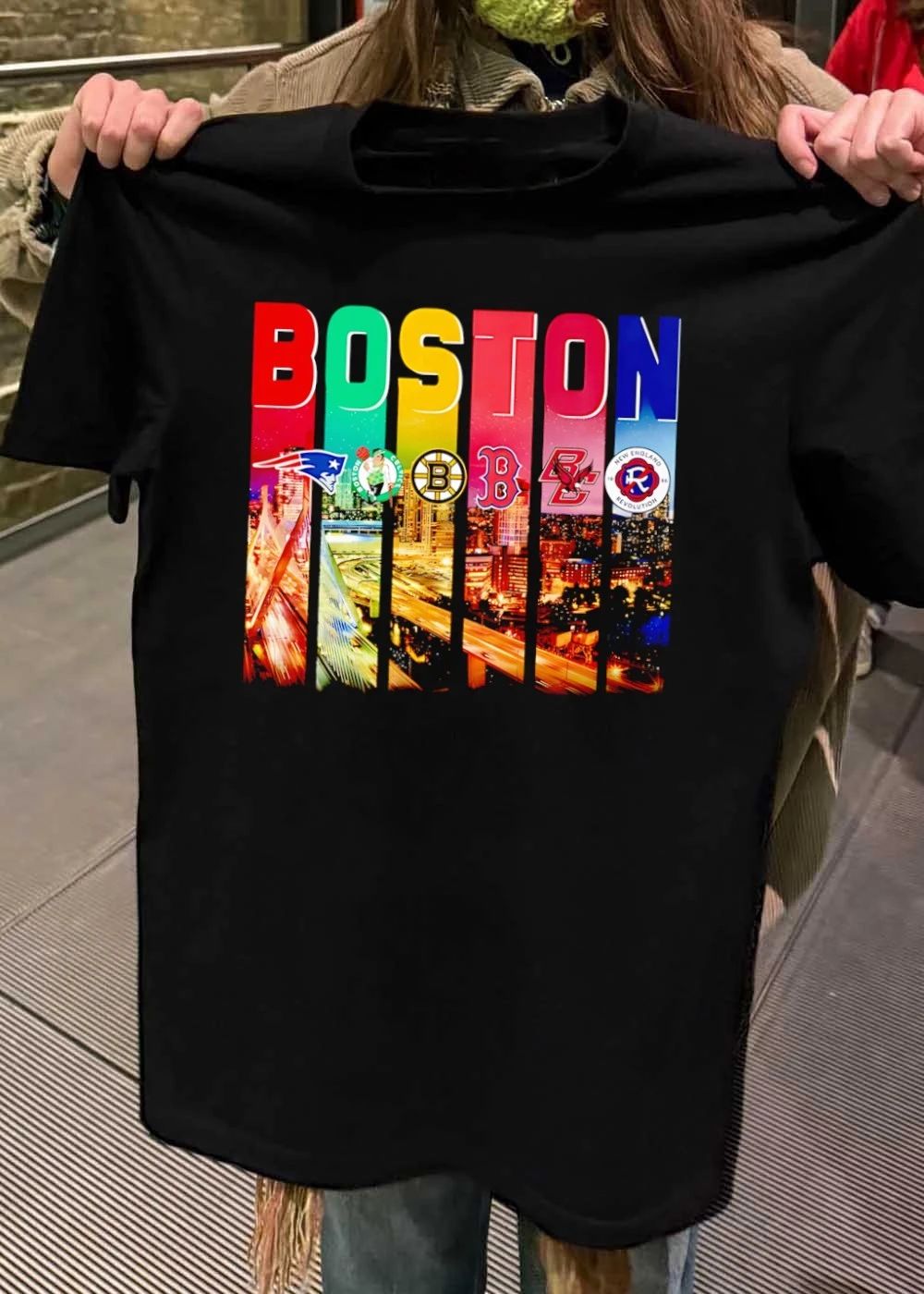 Boston Sports Apparel Patriots Celtics Bruins Red Sox BC Revolution Team shirt