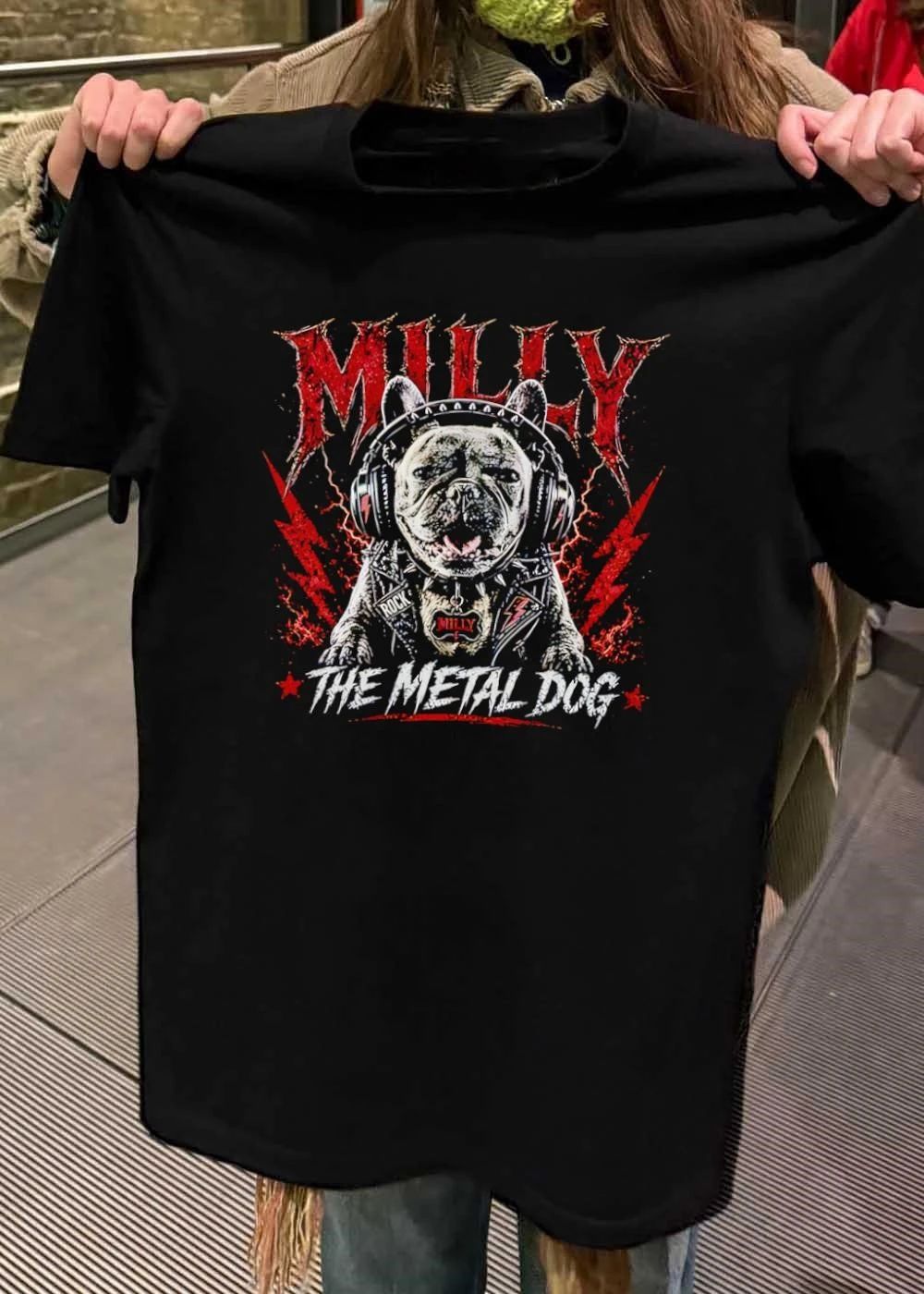 Milly The Metal Dog Rock Music French Bulldog T-Shirt