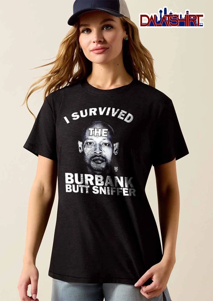I Survived The Burbank Butt Sniffer Halftone Portrait Male Head shirt