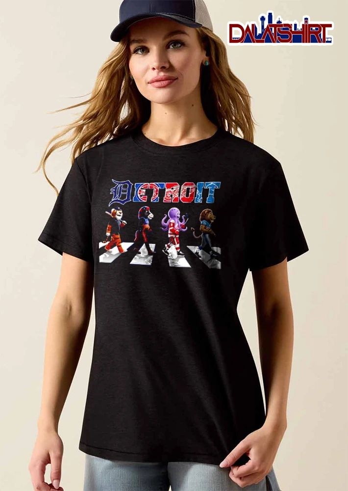 Detroit mascot football basketball baseball hockey shirt
