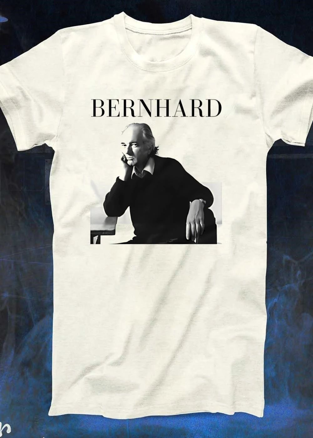Thomas Bernhard Portrait Black and White Minimalist T-Shirt