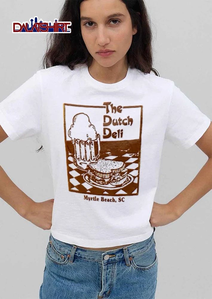Dutch Deli Myrtle Beach SC Vintage Beer Mug Sandwich Checkered Pattern shirt