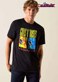 Guns And Roses Use Your Illusion World Tour 1992 Red Yellow Blue Album Art Panels shirt