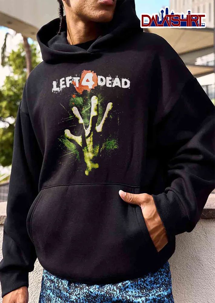 Left For Dead Green Decayed Zombie Hand Four Fingers Distressed shirt