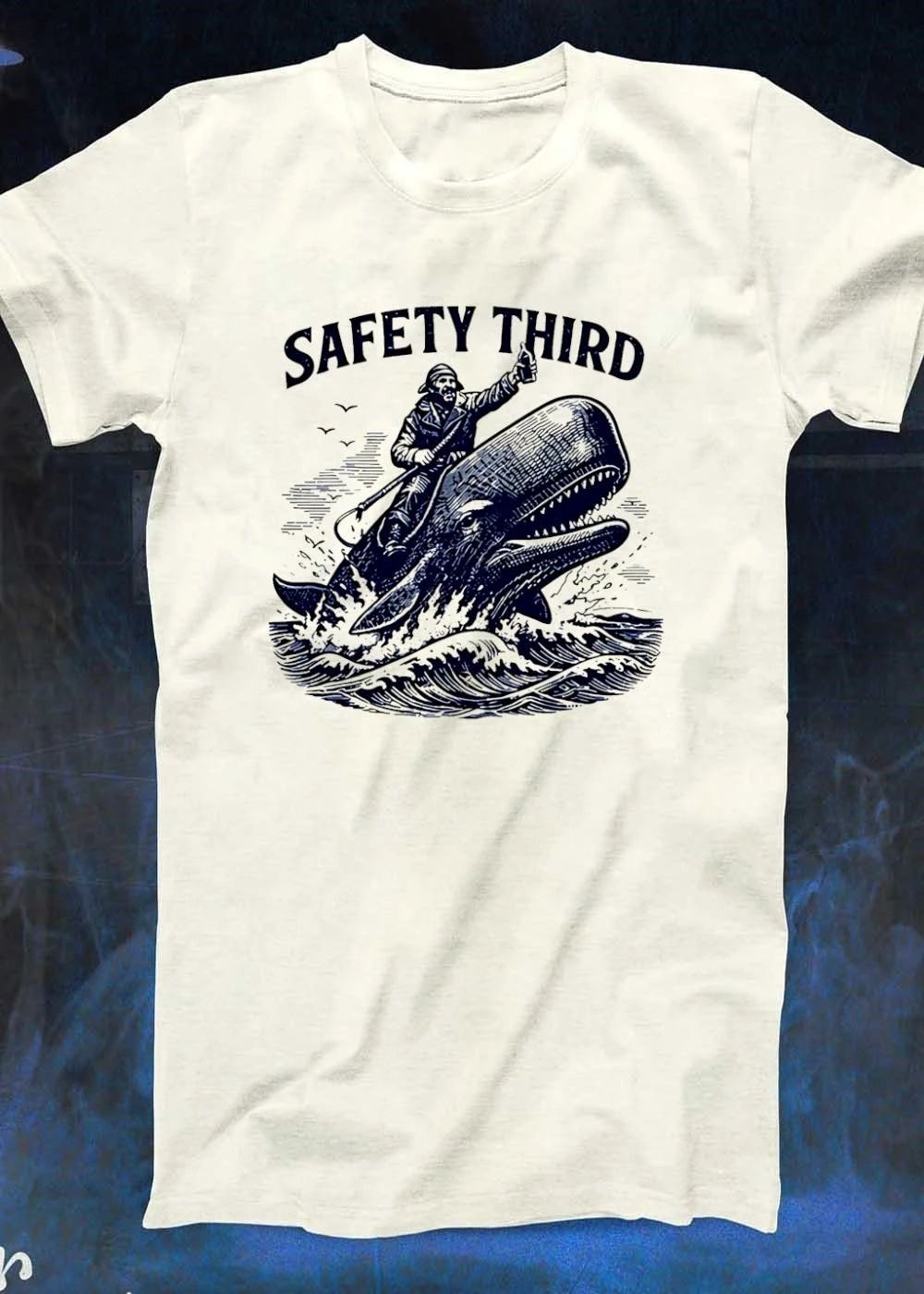 Safety Third’ Sailor Riding a Whale shirt