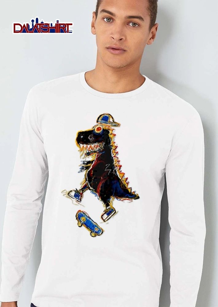 Scribble Tyrannosaurus Rex Skateboarding Sneakers Sketch shirt