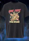 Skeleton Riding Skateboard Live Free Fame Kills Fear Nothing shirt